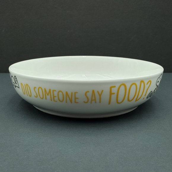 Peanuts Snoopy Did Someone Say Food Dinner Bowl Snack Pasta Serving Dish - Picture 3 of 7